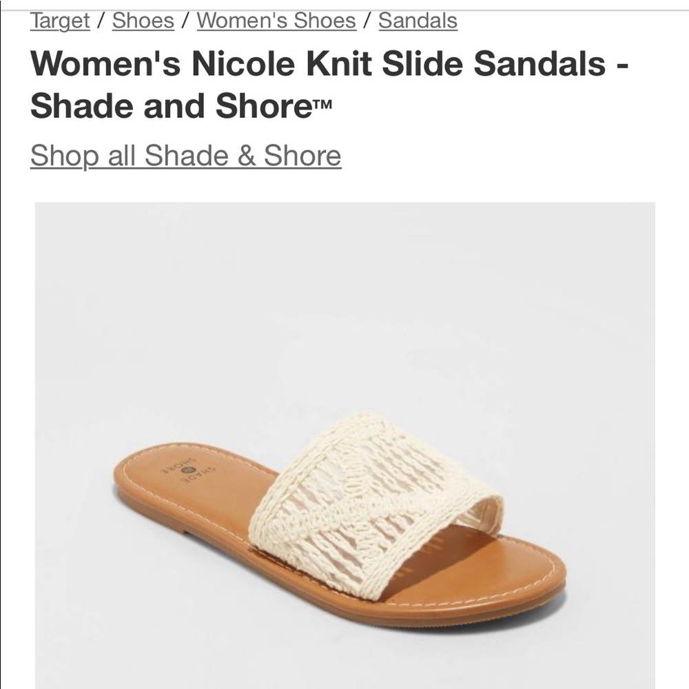 NWT Shade & Shore Knit Slides